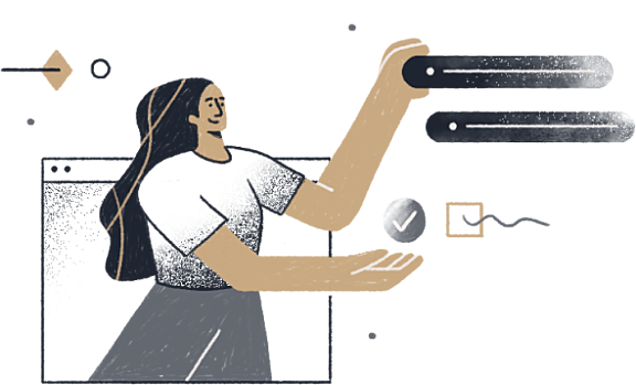 Illustration that represents web development